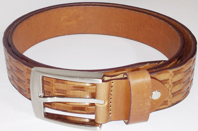 

Hommes & Femmes Men Casual Brown Genuine Leather Belt