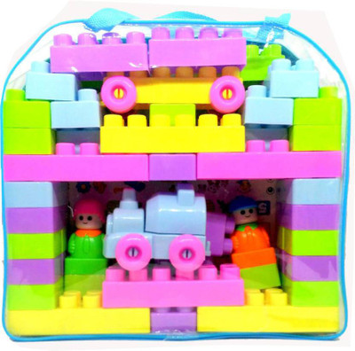 

Techhark Blocks Play & Learn Set 54 PCS(Multicolor)