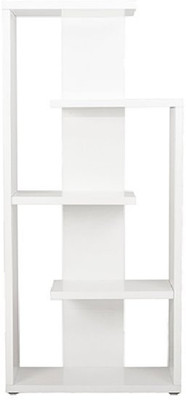 

Black Square Engineered Wood Open Book Shelf(Finish Color - White)