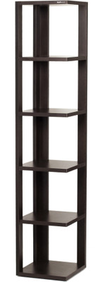 BLUEWUD Albert Engineered Wood Open Book Shelf(Finish Color - Wenge, Pre-assembled)