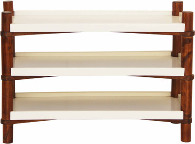 

APRODZ Solid Wood Open Book Shelf(Finish Color - Dark Honey)