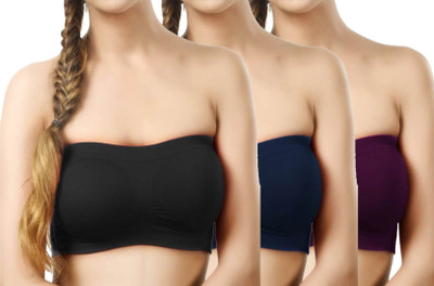 Airsonfab Women Bandeau/Tube Non Padded Bra(Multicolor)
