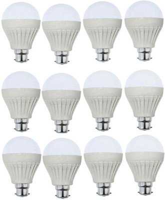 

Grind Sapphire 9 W Round B22 LED Bulb(White, Pack of 12)