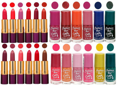 

Rythmx 12 Lipstick With 12 Nail Polish Special Gift Pack Combo (24 Pcs Set)(Set of 24)