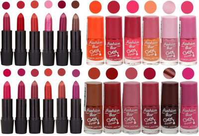 

Rythmx Vibrant Color Nail Polishes and Lipsticks 24 Pcs Set(Set of 24)