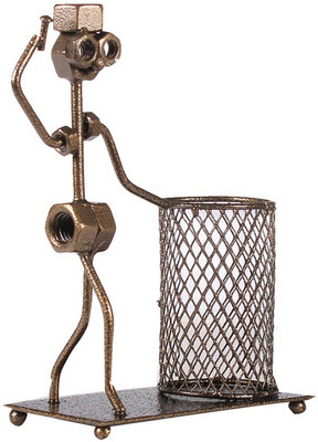 

Apkamart 1 Compartments Iron Pen Holder(Multicolor)