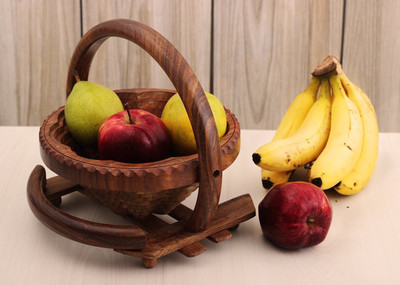 

Ganpati Enterprises basket Wooden Flower Basket without Artificial Flower & Plant(W: 20 cm x H: 20 cm x D: 8 cm)