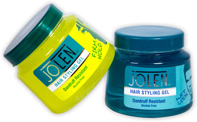 

Jolen Hair Gel (Twin Pack) wet look & Firm Hold Gel(500 ml)