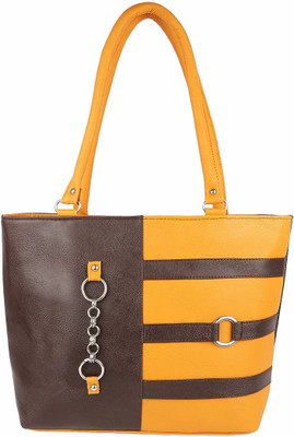 

SV Creations Hand-held Bag(Orange, Brown), Brown;orange