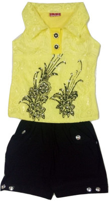 

Kid n Kids Girls Party(Festive) Top Pant(Yellow