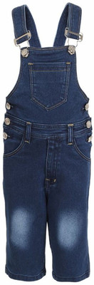

Benext Dungaree For Boys Solid Denim(Blue, Dark blue