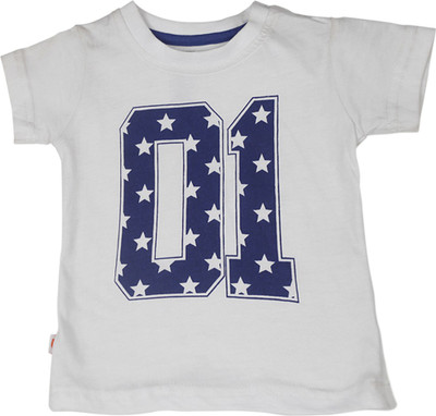 

612 League Boys Printed T Shirt(Pack of 1, White
