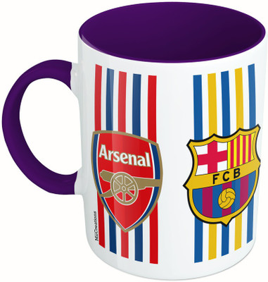 

MiiCreations Printed Two Tone Blue And White Football Clubs Ceramic Mug(325 ml), Multicolor