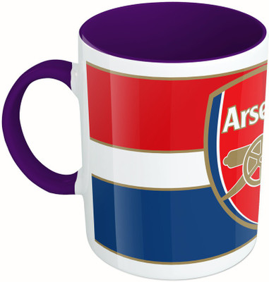 

MiiCreations Printed Two Tone Blue And White Arsenal Football Club Ceramic Mug(325 ml), Multicolor