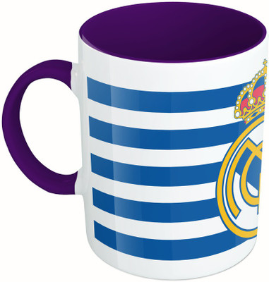 

MiiCreations Printed Two Tone Blue And White Real Madrid C.F. Ceramic Mug(325 ml), Multicolor