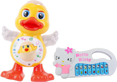 

Techhark Dancing Duck With Hello kitty Little Piano(Multicolor)