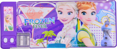 

Techhark Regular Cartoon Frozen Art Plastic Pencil Box(Set of 1, Purple)
