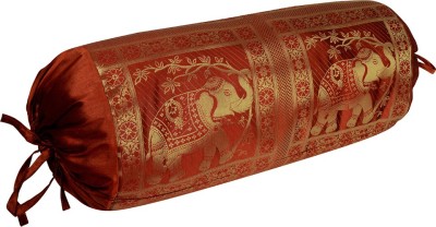 Lal Haveli Animal Bolsters Cover(38 cm*76 cm, Red)