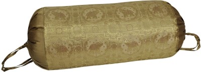 Lal Haveli Abstract Bolsters Cover(38 cm*76 cm, Beige)