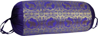 Lal Haveli Abstract Bolsters Cover(38 cm*76 cm, Blue)