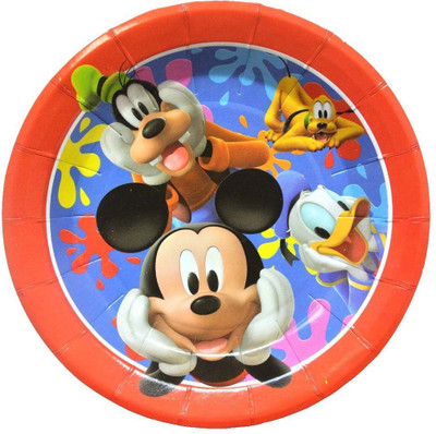 

Funcart Mickey club house paper plate size 7inches 8 pcs per pack Plate(Pack of 8)