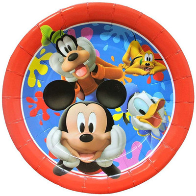 

Funcart Mickey club house paper plate size 9inches 8 pcs per pack Plate(8 Units)