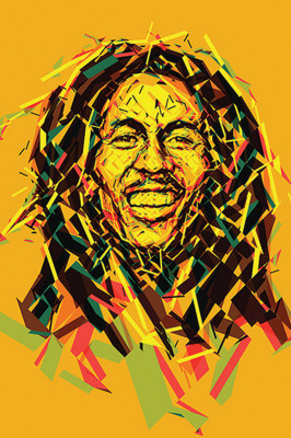 

RadhaKripa Bob_Marley art Poster Paper Print(18 inch X 12 inch, Rolled)