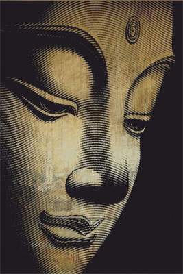 

RadhaKripa buddha face Poster Paper Print(18 inch X 12 inch, Rolled)