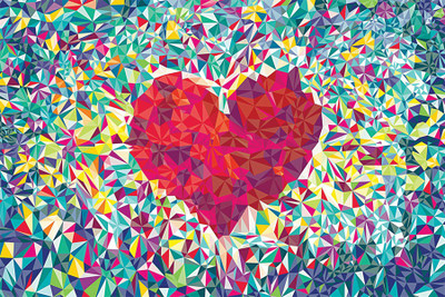 

RadhaKripa one love heart Poster Paper Print(18 inch X 12 inch, Rolled)