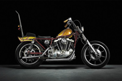 

Harley Davidson Chopper Motorbike Paper Print(18 inch X 12 inch, Rolled)
