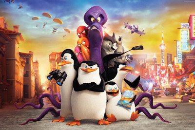 

RadhaKripa penguins of madagascar movie poster Poster Paper Print(18 inch X 12 inch, Rolled)