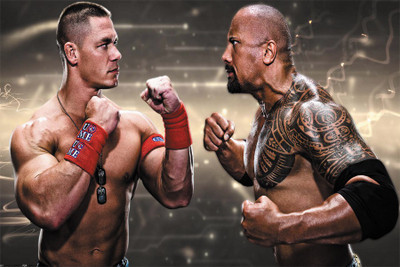 

BikriKendra jhon ceena fighting with the rock Poster Paper Print(18 inch X 12 inch, Rolled)
