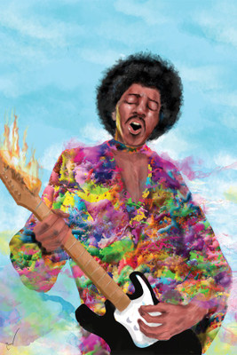 

RadhaKripa Jimi Hendrix Poster Paper Print(18 inch X 12 inch, Rolled)