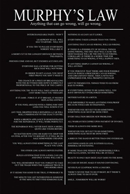 

RadhaKripa Murphy's Law Poster Paper Print(18 inch X 12 inch, Rolled)