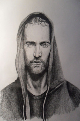 

RadhaKripa pencil drawing of paul walker poster Poster Paper Print(18 inch X 12 inch, Rolled)