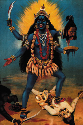 

RadhaKripa Kali maa painting poster Poster Paper Print(18 inch X 12 inch, Rolled)