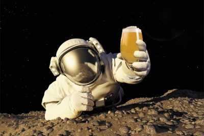 

BikriKendra Astronaut Beer Poster Paper Print(18 inch X 12 inch, Rolled)