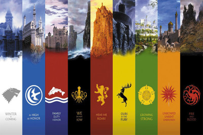 

RadhaKripa game of thrones castles Paper Print(18 inch X 12 inch, Rolled)
