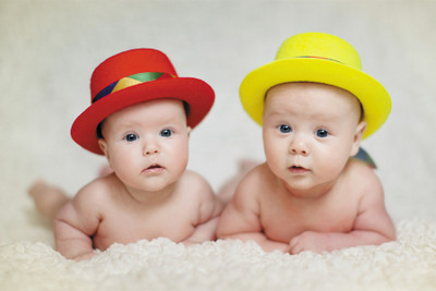

RadhaKripa very cute twins baby Paper Print(18 inch X 12 inch, Rolled)