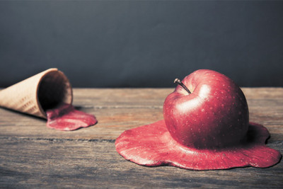 

apple ice cream art Paper Print(18 inch X 12 inch, Rolled)