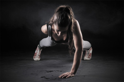

RadhaKripa fitness girl one hand push up Poster Paper Print(18 inch X 12 inch, Rolled)
