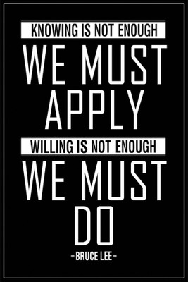 RadhaKripa brucelee quote Poster Paper Print(18 inch X 12 inch, Rolled)
