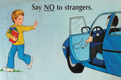 

RadhaKripa say no to strangers Poster Paper Print(18 inch X 12 inch, Rolled)
