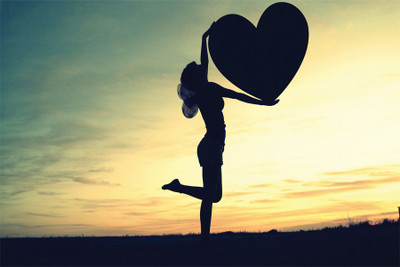 

RadhaKripa alone girl with heart Poster Paper Print(18 inch X 12 inch, Rolled)