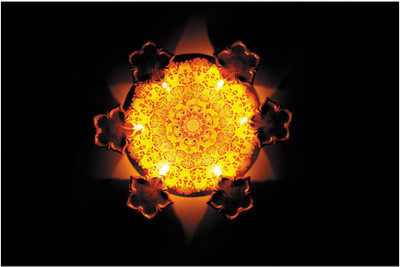 

BikriKendra deewali rangoli Poster Paper Print(18 inch X 12 inch, Rolled)