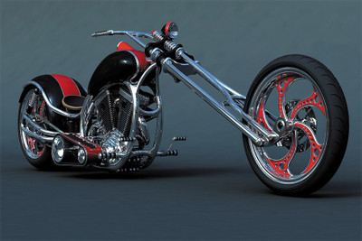 

harley davidson chopper custom Paper Print(18 inch X 12 inch, Rolled)