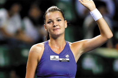 

RadhaKripa Agnieszka Radwanska shak hand to friends Poster Paper Print(18 inch X 12 inch, Rolled)
