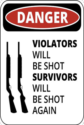 

RadhaKripa Warning-Survivors Will Be Shot Paper Print(18 inch X 12 inch, Rolled)