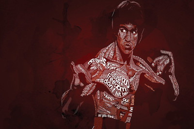 

RadhaKripa bruce lee Boards don't hit back Poster Paper Print(18 inch X 12 inch, Rolled)
