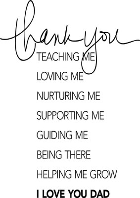 

RadhaKripa ThankYouDad Poster Paper Print(18 inch X 12 inch, Rolled)